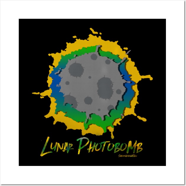 Lunar Eclipse Photobomb Wall Art by SherringenergyTeez